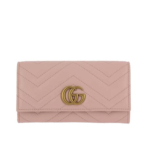 portafogli gucci grande da donna gg rosa metallizzato collezione 2017|Gucci Portafoglio GG Marmont .